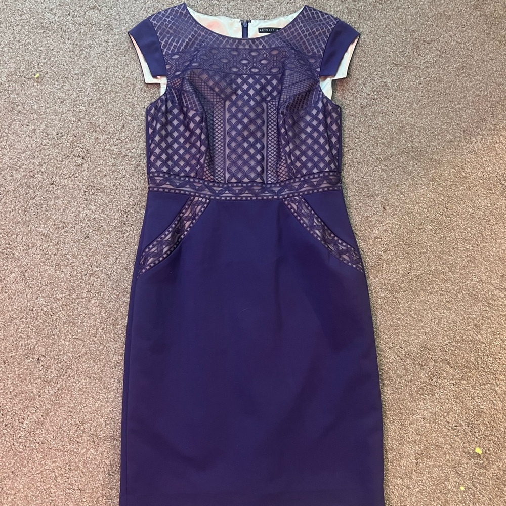 ANTONIO MELANI Purple Midi Dress